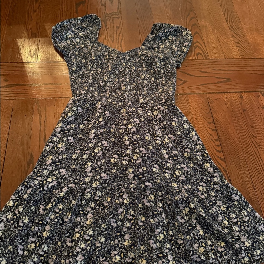 Hollister Navy Floral Dress